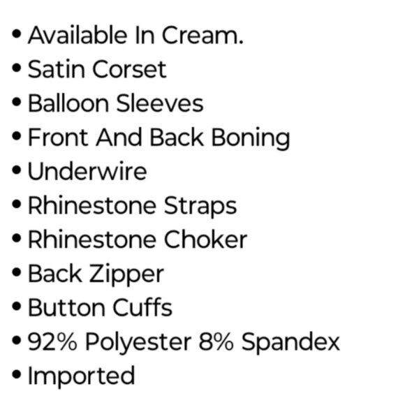 Beautiful Cream Corset - Picture 4 of 5